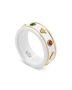 Gucci 18K Yellow Gold & White Zirconia Colored Topaz Thin Icon Band | Bloomingdale's Ring Png, Modernist Ring, Gucci Jewelry, Jewelry For Sale, Diamond Jewelry Designs, Buy Gucci, Moonstone Bracelet, Band Jewelry, Stacked Jewelry