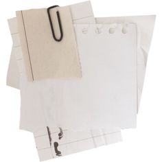 several pieces of white paper with black clippings