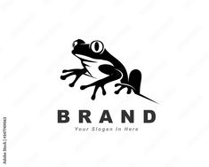 a frog logo with the word brand on it's back and an image of a frog