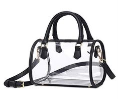 PRICES MAY VARY. MAIN MATERIAL: This clear bag is made of high-quality water resistant PVC with metal zippers.Durable and quality, clearly and fashionable. SIZE: 10.2"L x 4.7"W x 6.4"H/26 x 12 x 16.5 cm.The height of hanld: 5.1"/13cm.The length of shoulder strap : 41.3--45.2"/105--115cm.Weight: about 0.8lb/0.4 kg.It is a small bag,can't fit big things,please check the size carefully before purchasing. STRUCTURE: The shoulder bag has 1 main compartments.It can easily hold your cosmetics, power ba Transparent Purse, Transparent Clutch, Clear Handbags, Clear Purses, Kardashian Kollection, Bags Aesthetic, Clear Bags, Womens Purses, Stylish Bag