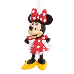 PRICES MAY VARY. Batteries Required: False Treat Disney fans to this Minnie Mouse Christmas ornament. Charming decoration features Minnie striking a classic pose in her red-and-white polka dot dress and hair bow. Great Christmas gift idea for fans of Minnie Mouse and Disney. Resin ornament is ready to hang on your Christmas tree with a hanger attachment. Purchase Includes: One Hallmark Christmas tree ornament packaged in a box. Ornament Size Approx.: 1.68 x 3.53 x 0.94 Unit count: 1.0 Minnie Mouse Christmas Tree, Pop Culture Gifts, Minnie Mouse Christmas, Hallmark Christmas Ornaments, Disney Ornaments, Mouse Christmas, Bow Making, Disney Holiday, Gal Pal