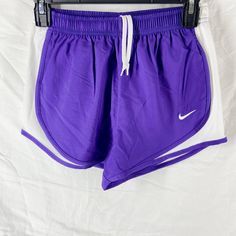 Brand new with tags!  Brand new with tags! Purple Cotton Sports Shorts, Nike Stretch Cotton Shorts, Nike Purple Shorts, Crop Top And Shorts, Nike Womens, Running Shorts, Short Pants, Dri Fit, Nike Women