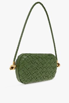 Knot Intreccio Small Shoulder Bag from Bottega Veneta Luxury Intrecciato Weave Clutch For Travel, Evening Satchel Bag With Intrecciato Weave, Designer Woven Leather Clutch Shoulder Bag, Designer Woven Leather Clutch For Evening, Evening Pouch Shoulder Bag With Intrecciato Weave, Luxury Clutch With Intrecciato Weave, Evening Woven Leather Handheld Bag, Luxury Woven Leather Rectangular Clutch, Luxury Rectangular Woven Leather Clutch