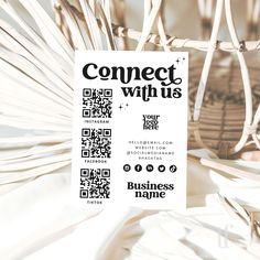 Social Media Connect With Us Sign Canva Template | Dani - Trendy Fox Studio Social Media Signage, Vendor Social Media Sign, Creating Your Own Qr Code, Flyers With Qr Code, Retro Social Media, Business Qr Code Signs, Social Media Qr Code Sign, Qr Code Design, Code Design