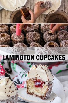 collage of images showing different types of cakes and desserts with text overlay