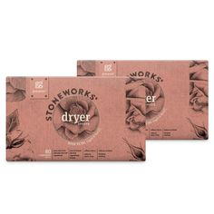 three boxes of dove works dryer on a white background with the label in front