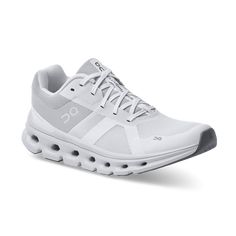 A cushioned, supportive running shoe with a unique comfort sensation – giving you the confidence to go further | On Women's Cloudrunner Road Running Shoe in White/Frost, Size: 36. Road running, CloudTec® cushioning, supportive Running, Road Running. Performance Running | Polyester/Recycled Polyester On Cloud Cloudrunner, Getting Back Into Running, Fuzzy Heels, Womens Casual Boots, Over The Calf Socks, Mens Boots Casual, Sneaker Sale, Waterproof Winter Boots, On Running