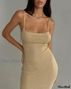 Olivia Mark - Sensational Split Camisole Backless Knitted Maxi Dress with Tie-up Straps The Real Daytime, Nice Travel, Lynda Carter, Long White Dress, Camisole Dress, White Dresses For Women, Bodycon Maxi Dresses, Split Dress, Knitted Dress