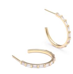 Gold Baguette Hoop Earrings Baguette Hoop Earrings, Necklaces Trendy, Staple Earrings, Your Pretty, Trendy Bracelets, Holiday Music, Hoop Design, Link Earrings, Hallmark Movies