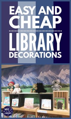 an easy and cheap library decorations book