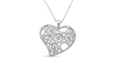 This pendant features a stunning 1.24ct heart-shaped diamond set in a beautifully crafted 18K white gold setting. Details Metal: 18k White Gold Total Carat Weight: 1.24 Ctw Shape: Round Brilliant Gemstone: Natural Diamond White Heart-shaped Diamond Necklace For Formal Events, White Heart-shaped Diamond Necklace For Formal Occasions, White Heart Diamond Necklace For Formal Occasions, White Diamond Necklace With Single Cut Heart Shaped Diamonds, Dazzling White Heart Cut Necklace, Dazzling White Diamond Necklace With Heart Cut, Dazzling White Heart Cut Diamond Necklace, White Heart-shaped Brilliant Cut Necklace, Fine Jewelry White Heart Charm Necklace