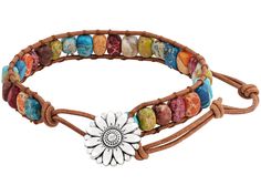 PRICES MAY VARY. 7 Chakras Bracelets for Women: The 7 chakra bracelet set includes 7 different colored beads, each representing a different chakra. The chakras are associated with different energy centers in the body, and wearing the bracelet can help balance and align the chakras. Real Stone Leather Wrap Healing Bead with Flower Bracelet: The bracelet is made of high-quality leather and real stone beads. The stone beads are believed to have healing properties and can help promote physical and e Leather And Bead Bracelet, Western Bracelets, Energy Centers, Friendship Jewelry, Stone Wrapping, Beaded Wrap Bracelets, Wrap Bracelets, 7 Chakra, Chakra Bracelet