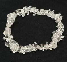 Clear Quartz Chips Uncut Beads Bracelet ,Gift For Her Chip Beads Jewelry, Fine Jewelry Bracelets, Beads Bracelet, Bracelets And Charms, Clearance Sale, Bracelet Gift, Clear Quartz, Jewellery And Watches, Labor