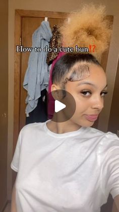 Kj💋🫶🏽 on Instagram: "I’m not sure what this hairstyle is called, but I think it’s cute⁉️🥰 …  If any help is ever needed just dm me⁉️ I’m happy to help with anything⁉️  #hairstyle#bun#hairbun#cutebun#cute#style#natural#hair#naturalhair#fy#fyp#social#song" Cute Hairstyles For Type 4 Hair, Hair Styles For Short Hair Easy Quick, How To Make Your Bun Look Bigger, Natural Hair Bun Styles For Black Women, Natural Ponytails For Black Hair Puff, Cute Hairstyles With Natural Hair, Puffy Hair Hairstyles, Natural Hair Styles Bun, Ways To Style Natural Black Hair