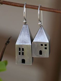 Metal Clay Jewelry, Country Houses, Metal Clay, Little Houses, Contemporary Jewelry, Artistic Jewelry, Little House, Modern Jewelry, Clay Jewelry