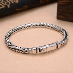 Men's Sterling Silver Slim Braided Bracelet Mens Jewelry Bracelet Silver, Gift Items For Men, Mens Sterling Silver Jewelry, Gents Bracelet, Silver Anklets Designs, Jewelry 2023, Gold Earrings Models, Mens Silver Jewelry, G 20