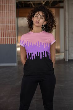 "This t-shirt features a vivid, all-over print inspired by dripping slime! These shirts are a relaxed unisex shirt in standard men's sizing. Cut-and-sew manufacturing means no white spots as found typical sublimation shirts, for a smooth overall print. The material is a very soft and breathable polyester. ☆ Find more streetwear apparel in our shop here: https://www.etsy.com/shop/gesshokudesigns Measurements ------Sizing in inches------ S || Chest Width* 18\" || Length 28\" M || Chest Width* 20\" Streetwear Cotton Tops With Paint Splatter, Cotton Paint Splatter Tops For Streetwear, Streetwear Paint Splatter Graphic Tee, Graphic Tee With Paint Splatter For Streetwear, Casual Paint Splatter T-shirt For Streetwear, Casual T-shirt With Paint Splatter For Streetwear, Black Paint Splatter Crew Neck Top, Multicolor Paint Splatter Crew Neck Top, Casual Black Top With Paint Splatter