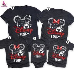 PLEASE REFER TO THE SIZE CHARTS OF MEASUREMENTS BEFORE ORDERING YOUR SIZE. I can only fully refund or welcome exchanges if I send the wrong sizes, wrong shirt type, products of wrong designs or under qualified prints. PRODUCTS' DETAILS - Infant Baby Bodysuit: 100% cotton - Toddler Fine Jersey Tee: 100% cotton fine jersey - Youth Unisex Jersey Bella Canvas Tee: 100% cotton - Unisex Tshirt: 100% cotton, 90/10 cotton/poly for Sport Grey Fabrication may be different for certain colors CARE INSTRUCTI Family Matching Graphic Print Tops For Disney Fan Events, Family Matching Tops With Cartoon Print For Disney Trips, Family Matching Cotton T-shirts For Disney Trips, Family Matching Cotton T-shirt For Vacations, Family Matching Mickey Mouse Tops For Disney Trips, Family Matching Graphic T-shirt For Disney Trips, Family Matching Crew Neck Tops For Disney Trips, Mickey Mouse Themed Crew Neck Shirt, Themed Disney Trips Shirt With Character Print