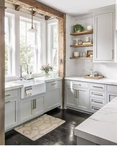 the kitchen is clean and ready for us to use in its new owner's home