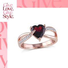 in stock Red Rings For Valentine's Day Formal Occasion, Formal Red Rings For Valentine's Day, Macy's Luxury Rings As A Gift, Red Valentine's Day Rings For Formal Occasions, Macy's Luxury Rings As Gifts, Luxury Macy's Rings As Gifts, Elegant Accent Stones Jewelry For Valentine's Day, Formal Jewelry With Accent Stones For Valentine's Day, Elegant Red Heart Promise Ring