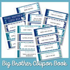 the big brother coup book is shown in blue and white with text that reads,'big brother coup book '