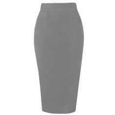 Grey Cotton Midi Skirt – Effortless Chic | Bynelo Knee-length Cotton Formal Bottoms, Gray High Waist Skirt For Work, Elegant Cotton Pencil Skirt Bottoms, Elegant Cotton Pencil Skirt, Stretch Gray Skirt With Lining, Elegant High Waist Gray Skirt, Classic Cotton Midi-length Bottoms, Gray Long Skirt For Workwear, Classic Cotton Midi Skirt