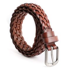 PRICES MAY VARY. Easy removable allows you to cut the belt to your ideal size to give a primmer and custom-tailored appearance, you can precisely adjust your belt to the perfect fit. Woven belt with classic pin buckle, it is a perfect decoration to make a bright spot for pants. This Braided belt is made of high quality second layer cowhide leather, soft but durable enough. Pin Buckle Leather Belt for Women.Ideal for almost all lady on any casual occasion, also would help liven up your outfit. If Casual Fashion Trends, Belt For Women, Branded Belts, Braided Belt, Woven Belt, Different Outfits, Belt Size, Stylish Accessories, Cowhide Leather