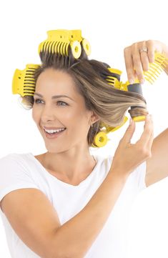 Drybar The Roller Club Hot Rollers | Nordstrom Hair Styles Thinning Hair Fine, Hair Volume Products, Hot Roller Curls, Large Hair Rollers, Velcro Hair Rollers, Big Bouncy Curls, Roller Curls, Bangs And Layers, Artist Smock