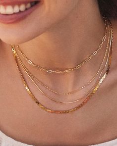 Bring some volume to your necklace stack with the Large Serpentine Chain Necklace in 18k Gold Vermeil. A scaled-up take on a jewelry staple, this necklace features S-shaped links with dimensional shine that look good from every angle.,Metal18k Yellow Gold VermeilWhat is Vermeil?Vermeil (that’s pronounced ver-may) is a gold plating technique that dates back to the 19th century. While other jewelers plate over less durable metals, our vermeil starts with a Sterling Silver base and is plated with j