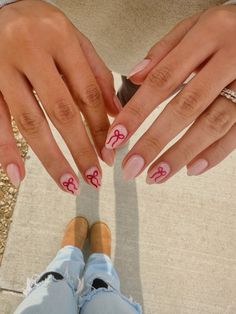 winter trend bows luminary short natural nails