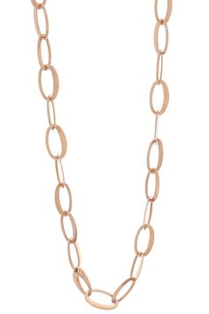 ISABELLE FA JEWELRYFINE JEWELNECKLACE O ROUGE Ecaille Collier Necklace Formal Clavicle Chain Necklaces With Oval Links, Elegant Long Necklace With Cable Chain, Formal Clavicle Chain Necklace With Oval Link, Rose Gold Oval Link Timeless Necklace, Elegant Oval Chain Necklace For Formal Occasions, Timeless Rose Gold Oval Link Necklace, Formal Rose Gold Metal Chain Necklace, Elegant Metal Necklaces With Oval Link, Elegant Necklace With Delicate Oval Link Chain