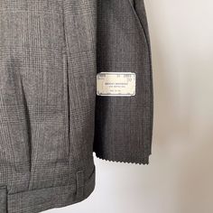 Plaid Charcoal. 100% Wool. Made In The Usa. Tags On. Classic Sets With Pockets For Winter, Classic Winter Sets With Pockets, Vintage Brooks Brothers, Plaid Suit, Skirt And Top Set, Tuxedo Jacket, White Shirt Dress, Wool Suit