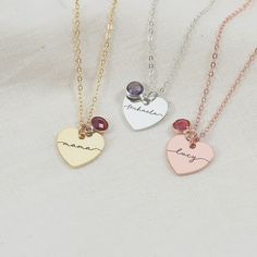 "Personalized Name Necklace,Birthstone Necklace,Engraved Heart Pendant Necklace,Custom Jewelry, Birthday Gift, Mom Gift,Personalized Gift  ✺ Shop Link:(Click here to see more gift you want,There is always one you are satisfied with) https://www.etsy.com/au/shop/DesignNecklace99?ref=seller-platform-mcnav ✺ Best Gift This name necklace is the best gift for your favorite person on Christmas, Thanksgiving, anniversaries, birthdays, Mother's Day, Father's Day. ✺ Details Material:  gold/ silver/ rose Heart Shaped Name Necklace For Keepsake, Mother's Day Birthstone Necklace With Heart Charm, Mother's Day Personalized Birthstone Necklace With Heart Charm, Personalized Heart Birthstone Necklace For Mother's Day, Heart-shaped Birthstone Charm Necklaces For Mom, Personalized Heart Birthstone Necklace For Mom, Personalized Heart-shaped Birthstone Necklace, Mother's Day Heart Charm Birthstone Necklace, Mother's Day Heart-shaped Birthstone Necklace With Heart Charm