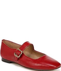 Women's Red Flats | Dillard's Almond Toe Flats With Buckle Closure For Formal Occasions, Formal Almond Toe Flats With Buckle Closure, Leather Pointed Toe Loafers With Buckle Closure, Luxury Leather Flats With Low Heel, Luxury Leather Flats With Buckle Closure, Elegant Low Heel Leather Shoes With Buckle, Elegant Loafers With Buckle Closure And Flat Heel, Elegant Flats With Buckle Closure For Business, Elegant Flat Heel Loafers With Buckle Closure