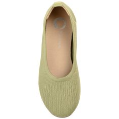 The Jersie flats by Journee Collection are the perfect basic shoe for everyday wear. With a tab at the heel and a classic round toe, these flats are both simple and stylish. They also feature a 4 mm Tru Comfort Foam™ insole and a wide-width footbed for all-day support, while the knit fabric uppers offer breathability. The flexible sole and soft fabric make them foldable for easy storage. Green Casual Flats With Cushioned Footbed, Casual Green Flats With Textured Sole, Casual Low Heel Ballet Flats For Spring, Comfortable Flats With Textured Footbed, Comfortable Flats With Textured Footbed For Spring, Flats With Textured Footbed, Comfortable Textured Flats With Flat Heel, Spring Flats With Low Heel And Comfortable Style, Casual Slip-on Ballet Flats With Arch Support