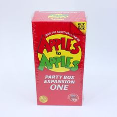 apples to apples party box extension one is in the package and it's red