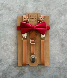 Make your kid ring bearers, groomsmen, groom, child and family photos stand out with this versatile 1/2" skinny caramel adjustable faux leather suspenders paired with a luxurious Apple Red Satin Silk Bow Tie. Perfectly suited for any occasion, from micro weddings to formal black-tie affairs, this set adds an elegant touch to any ensemble. "SETS" are exclusively curated to include both the bow tie and suspenders, making it a convenient choice. Please note that all other options solely offer the b Brown Suspenders, Micro Weddings, Ring Bearers, Classic Romance, Leather Suspenders, Red Bow Tie, Silk Bow Ties, Kids Rings, Black Tie Affair