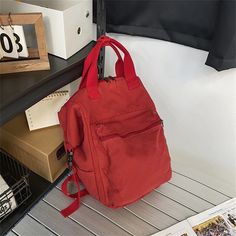 New Solid Color Women Canvas Backpack Vintage School Bag for Teenage Girl Outdoor Travel Handbag Purses Book Bag Rucksack[20240126] Vintage School Bag, Backpack Vintage, Handbags For School, Travel Handbag, Back To School Bags, Travel Handbags, Vintage School, Student Backpacks, New Years Sales