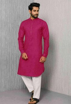 welcome my Shop wedding Kurta  Description Man kurta for Man Give yourself a best ethnic look by wearing this Top and bottom Set. Made of rich cotton silk blend fabric this regular-fit set comprises a full-sleeved Indian kurta pajama This outfit with mojari will look apart on special occasions. material 100%Cotton Color : show the picture  Kurta Length : 40 inches Shirt Chest is measurement for shirt (not body) As per standard, for best loose fitting 6 inches gap should be there between actual c Pink Naqshi Kurta For Festivals, Groom's Long Sleeve Kurta With Chikankari Embroidery, Traditional Cotton Groom's Attire Set, Traditional Cotton Groom's Set, Pink Cotton Sherwani For Wedding, Wedding Cotton Kurta With Pallu, Cotton Nehru Jacket For Wedding And Navratri, Traditional Groom Kurta For Festivals, Groom Bollywood Kurta With Chikankari Embroidery