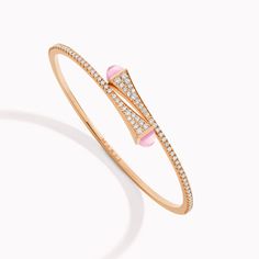 18 Karat Rose Gold Diamond Slim Slip-On BraceletThis distinctive design features a bracelet crafted from 18K white, rose, or yellow gold, brilliant-cut diamonds, and capped with precious gemstones of your choice. It can be worn alone or layered with other pieces of the collection for a fashion-forward look. Cleo by Marli draws inspiration from Cleopatra, evoking her strength and power capturing enriching color and daring design. Marli Bracelet, Jewellery Wishlist, Luxe Jewelry, Jewelry Accessories Ideas, Red Diamond, Accessories Ideas, Hinged Bracelet, Blue Chalcedony, Bracelet Crafts