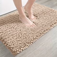 PABUBE Bathroom Rug, Soft Absorbent Bathroom Mat, Non Slip Shag Bath Rug, Machine Washable Bath Mat, 16"x 24" , Gray Rug Machine, Bathroom Rugs And Mats, Bathroom Rugs Bath Mats, Rug Bathroom, Bathroom Mat, Bathroom Floor, Bathroom Rug, Bathroom Mats, Bath Mats