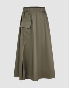 Category : Skirt


Thickness : Medium


Fit Type : Regular


Stretch Fabric : Slight Stretch


SPU : UWU530037


Fabric : 100% Cotton


Tips : wash with like colors,do not soak,steam ironing recommended,do not pull hard.



Product Measurement Units: CM



Size
S
M
L


Skirt Length
82.1
84
85.9


Waist
63
67
71 Khaki Cotton Skirt For Work, Khaki Cotton Workwear Skirt, Cotton Flared Maxi Skirt For Work, Khaki Cotton Utility Skirt, Fitted Cotton Utility Skirt, High Waist Khaki Cotton Skirt, High Waist Utility Skirt For Summer, High Waist Khaki Skirt For Spring, Cotton Cargo Skirt For Summer