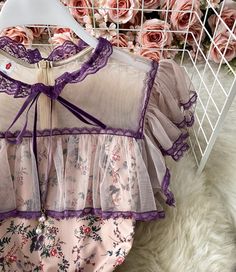 Cute A line dress purple lace dress Fabric: blended Color: purple Size(cm): S, M, L S length 116 bust 86 M length 117 bust 90 L length 118 bust 94 XLlength 119 bust 98 2XLlength 120 bust 102 For more pictures of the dress, please contact us, thank you. blended Purple Lace Dress, French Floral, Purple Lace, Dress Purple, Line Dress, Purple Dress, Ruffle Dress, Dress Fabric, Color Purple