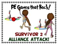 YOU GOT A FRIEND IN ME! This lesson plan and diagram is for a large group physical education class game called "Survivor 2; Alliance Attack". It is a fast paced, high energy rolling and defending game for students of all ages. Students work in duos to attempt to knock down other player's pins while... Games For Large Groups, Game For Students, High School Health, Large Group Games, Pe Lessons, Education Games, Pe Games, Gym Games, Class Games