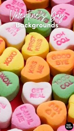 valentine's day candy hearts with the words get real on them