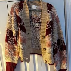 So Soft!! Button Up Long Sleeve Cardigan With Pretty Checkered Print Never Worn Autumn Cardigan, Autumn Wardrobe, Checkered Print, Chunky Cardigan, Junior Year, Cozy Cardigan, Button Up Long Sleeve, Fall Style, Sleeve Cardigan