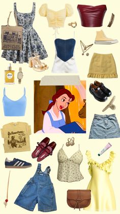 an image of disney princess clothes and shoes