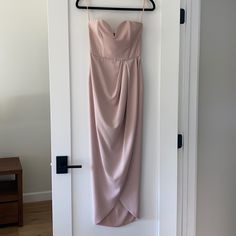 Excellent Condition Like New Just Dry Cleaned. Perfect For Promo Homecoming Wedding Bridesmaid Midi Dress With Sweetheart Neckline, Midi Length Evening Dress With Ruched Bodice For Weddings, Wedding Midi Dress With Pleated Bodice And Sweetheart Neckline, Wedding Evening Dress With Ruched Bodice, Midi Length, Midi-length Evening Dress With Ruched Bodice For Wedding, Midi Strapless Dress With Ruched Bodice For Wedding, Midi Length Strapless Dress With Ruched Bodice For Wedding, Strapless Midi Dress With Ruched Bodice For Wedding, Elegant Bridesmaid Dress With Heart-shaped Neckline