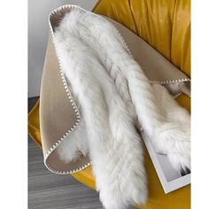 Fabric name: Genuine furMain fabric composition：Fox fur White Sheepskin Outerwear For Winter, White Sheepskin Winter Outerwear, White Sheepskin Fur Coat For Fall, White Sheepskin Outerwear With Faux Fur Trim, White Fluffy Elegant Fur Coat, Cream Sheepskin Fur Coat With Faux Fur Trim, Elegant White Fluffy Fur Coat, Cream Fur Coat With Faux Fur Lining, Cream Faux Fur Coat For Winter