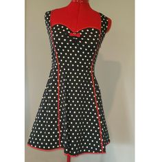 Treat Yourself To This Sweet Little Lucille Dress! This Polka Dot Version Of A Classic Silhouette Is Now Improved With A Longer Length And Better Overall Fit! The Contrasting Bow And Lace Trim Add The Perfect Touch. Small Black And White Has Tag, Large Mint Does Not Summer Rockabilly Black Dress, Black Rockabilly Dress For Summer, Summer Pinup Polka Dot Dress, Polka Dot Pinup Dress For Summer, Summer Polka Dot Pinup Dress, Black Sleeveless Rockabilly Dress, Sleeveless Black Rockabilly Dress, Polka Dot Sleeveless Pinup Dress, Spring Black Pinup Dress